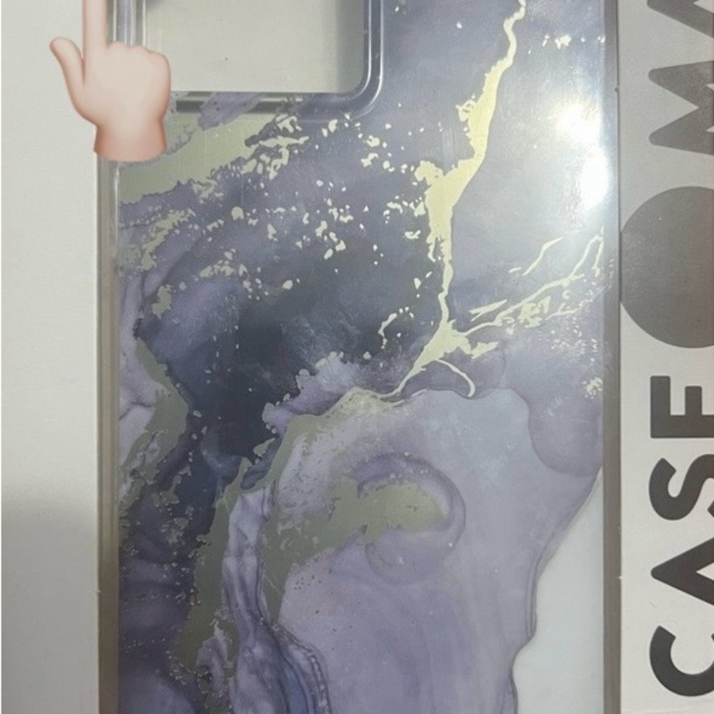 NEW!!CASE-MATE Blue Gold Metallic Marble Granite iPhone 13 Hard Case